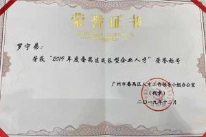 华体会hth·(体育)(中国)官方网站集团CEO罗宁弟荣膺番禺区杰出产业人才奖